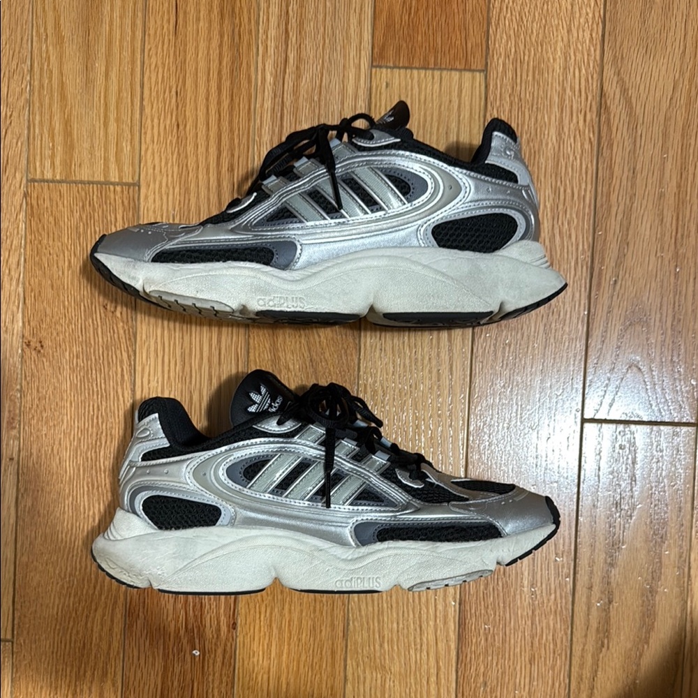 Adidas Ozmillen Silver and Black sneakers